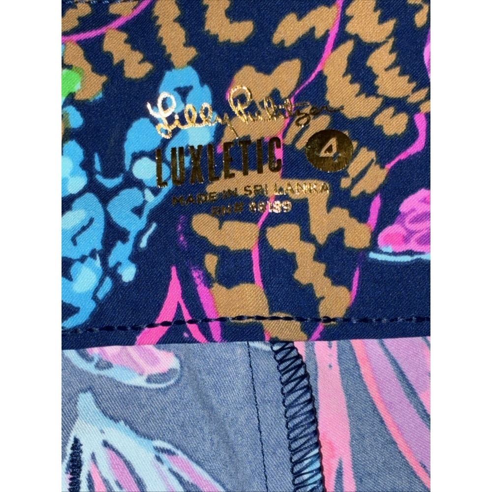 Lilly Pulitzer Luxletic 28" Corso Pant Aegean Navy Calypso Coast Golf $148 NWT - Picture 5 of 16
